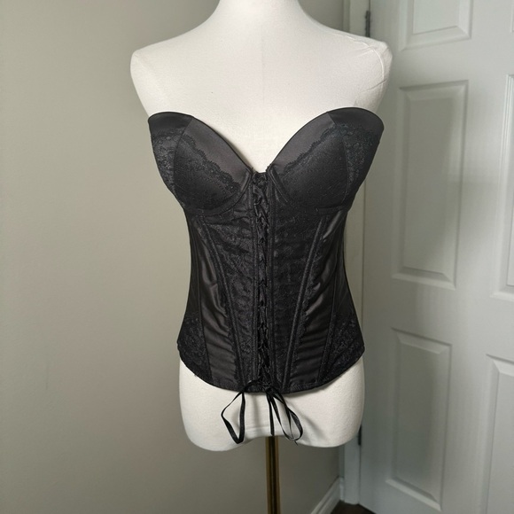 La vie en rose black corset lace up 34C goth Fairycore coquette - Picture 2 of 7